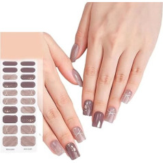 Modische Gel Nagelfolien Vollständige Wraps Maniküre Zu Hause LED Lampe Erforderlich Art Aufkleber
