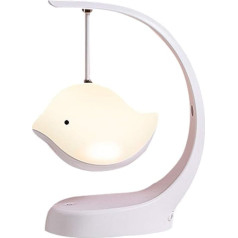 Uonlytech LED galda lampa Bezvadu skaļrunis USB uzlādes galda lampas Putnu lasīšanas gaisma Nakts lampa dzīvojamai istabai Guļamistabai Kopmītnei 1W balta