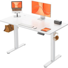 Ergear Elektriskais regulējams rakstāmgalds 120 x 60 cm, regulējams rakstāmgalda augstums ar 4 atmiņas funkcijām, spēļu galds ar 4 detaļu galda virsmu