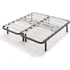 HOGAR24 ES Rāmis ar līstēm un jostas virpuļiem + 8 kājas 32 cm 160 x 200 cm (2 līstes 80 cm ar kronšteinu)