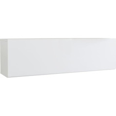 Composad Mundi sienas skapis ar 1 atloku, modernas un elegantas viesistabas mēbeles (garums x augstums x dziļums) 123 x 35,7 x 28,5 cm, krāsots baltā krāsā, ražots Itālijā