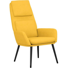 Vidaxl Atpūtas krēsls, TV krēsls, Mīkstie krēsli, Atpūtas krēsls, Atpūtas krēsls, Atpūtas krēsls, Viesistabas krēsls, Sinepju dzeltens audums, Metāla rāmis
