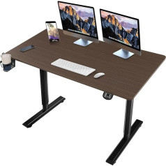 Himimi Augstumā regulējams elektriskais rakstāmgalds, 110 x 60 x (73-113) cm, Augstumā regulējams rakstāmgalds, Ergonomisks stāvgalds, Datorgalds, Augstumā regulējams stāvgalds, Brūns