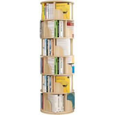 3/4/5/6 līmeņu 360 ° rotējošs daudzslāņu grāmatu plaukts Stāv grāmatu plaukts displeja grīdas grāmatu plaukts Mājas grāmatu plaukts (krāsa: A, S: 46 * 191 cm)