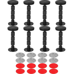 Sourcing Map Headboard Stoppers Cinka sakausējuma regulējams gultas rāmis Anti Shake Tool Bedside novērš fiksācijas atslābināšanu gultas skapim Dīvāns (84-110mm, melns)