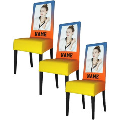 HAOANGZHE Personalizēts krēsla pārvalks, krēsla pārvalks ar jūsu fotoattēlu, noņemams, mazgājams krēsla pārvalks, kāzām, ballītēm, banketiem, mājām, ēdamistabai, viesnīcai, restorāna dekoram, dāvana ģimenei