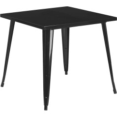 Flash Furniture 31,75 kvadrātpēdas metāla āra galds melns 32