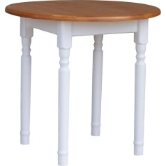 K Koma Apaļš priedes pusdienu galds Koka virtuves galds Solid White Honey Country House Style (alksnis)