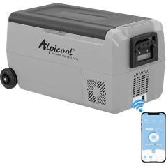 Alpicool T36 36 litru pārnēsājamais ledusskapis 12 V 24 V dzesēšanas kārba elektriskā saldētava Maza saldētava automašīnai kempingam, kravas automašīnai, laivai un ligzdai ar USB portu