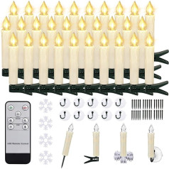 LED Ziemassvētku sveces ar tālvadības pulti