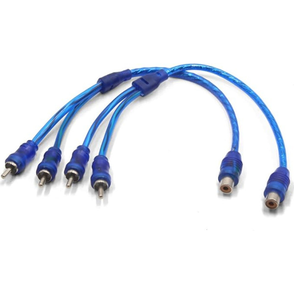 sourcingmap 2Pcs sieviešu uz 2 vīriešu RCA sadalītāja adapteris Y kabeļa vads automašīnai