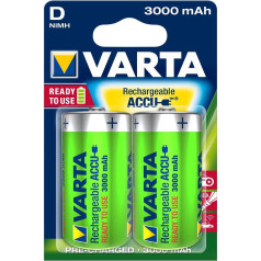 Varta Power Accu D 3000mAh - akumulators (NiMH), zils, zaļš, (D), CR2032