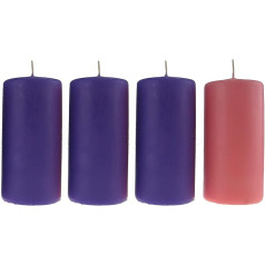 Adventes sveces Diametrs 7 cm Augstums 15 cm 4 gab. komplekts