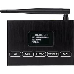EXVIST H.265 4K WiFi HDMI video kodētājs ar ekrānu, dubultais USB 2.0 ierakstīšanai, HDMI Loopout, saderīgs ar ONV/HK, HDMI tiešraides kodētājs YouTube, Facebook, Wowza, Twitch