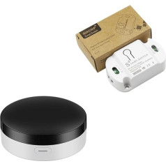 QIACHIP Bluetooth Gateway IR + RF centrmezgls Universālā tālvadības pults, 220 V 5 A Bluetooth Mesh uztvērējs gaismas vai sadzīves tehnikas slēdžiem