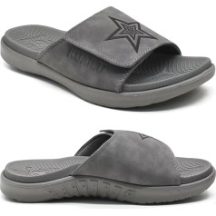 KuaiLu Vīriešu čības izmērs 40-49 Ziemas siltas pūkainas kājstarpes Sandales vīriešiem ar Velcro Open Toe Plush ortopēdiskās čības ar arku atbalstu