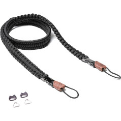 C-Rope Ceļotāja kameras siksna ar rokām austs ātrās atbrīvošanas aukla Paracord