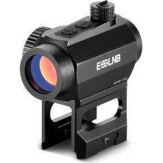 ESSLNB Red Dot Visor Scope 2MOA Rifle Scope Pilnībā daudzslāņu prizmas ūdensizturīgs triecienizturīgs ar 20 mm/22 mm Weaver/Picatinny Rail stiprinājumu un flip-up lēcu pārsegiem medībām