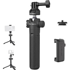 PGYTECH CapLock pagarinājuma statņa statīvs ar mobilā telefona klipsi priekš DJI OSMO Action, Gopro Hero, OSMO Pocket, Insta, XiaoYi, Feiyu darbības kamerām ar 1/4