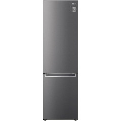 LG GBP62DSNCN1, C klase, 384 L, ledusskapis/ saldētava, Fresh funkcijas, ledusskapis ar saldētavu un iekšējo displeju, DoorCooling+, lineārā dzesēšana, 59,5 x 203 x 67,5 cm, tumšs grafīts