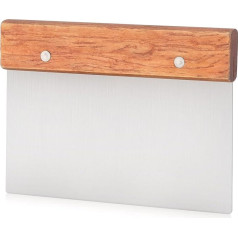 36237 Koka rokturis mīklas skrāpis, 6 x 3 collas, sudraba krāsā