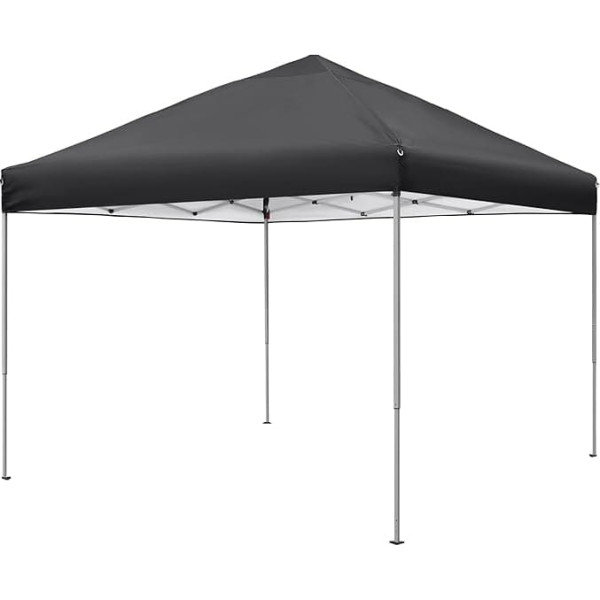 Lapene 3 x 3 m Saliekamā lapene Dārza lapene Regulējams augstums Saliekamā telts Ūdensizturīga UV aizsardzība Svētku telts āra dārza ballītei Kāzas Antracīts