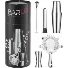 Bāra komplekts caurulītē šeikerī džigera sietiņš dubļotājs karote - sudraba krāsā