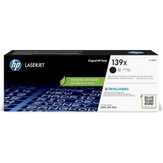 HP 139X (W1390X) oriģinālais LaserJet melnais toneris (LaserJet Pro 3001-3008dn/dw, LaserJet Pro 3001-3008dne/dwe, LaserJet Pro MFP 3101- 3108fdn/fdw, LaserJet Pro MFP 3101- 3108fdne/fdwe sērijai)