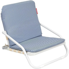 Flamingueo Viegls pludmales krēsls Saliekams ar rokturi Poliesters Alumīnija audums Polstera polsterēts spilvens 62 x 51,5 x 49 cm
