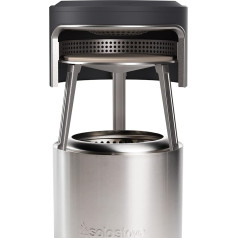 Solo Stove Ranger Pi Fire Pizza Oven | Āra picu krāsns piederumi Ranger ugunskuram, ietilpst pārnēsājamā somiņa, grilēšanas cimdi un picas akmens malkas degšanai, nerūsējošais tērauds, H x Dia: 40 x 38 cm, 6 kg