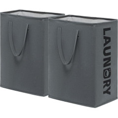 TIMEYARD veļas grozs, 2 komplekti, 75 L veļas grozs, liels veļas grozs, uzglabāšanas grozs, bērnu istaba, veļas grozi, veļas grozs, salokāms dvieļu grozs vannas istabai, viesistabai, veļas mazgātavai