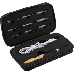 Leuchten Tamboradatu komplekts 9 in 1 USB uzlādējams adāmadatu komplekts adāmadatas aušanai (silikona rokturis)