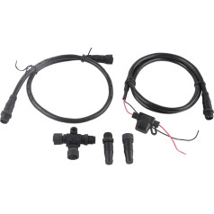 NMEA2000 starteru komplekts, jūras kuģiem NMEA 2000 starteru komplekts, jūras kuģiem NMEA 2000 starteru komplekts, 1M barošanas kabelis ar drošinātāju, vīriešu un sieviešu terminātora T savienotājs Lowrance tīklu laivu/jahtu sērijai