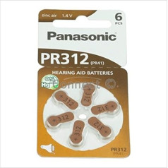 Panasonic PR312 dzirdes aparātu baterijas (10 blisteru iepakojumi/60 baterijas)