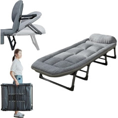 Kempinga gulta pieaugušajiem, izturīga pārnēsājama guļamvieta ar biezu matraci, vietas taupīšanas konstrukcija brīvdabas kempingam, birojam un snaudienam mājās