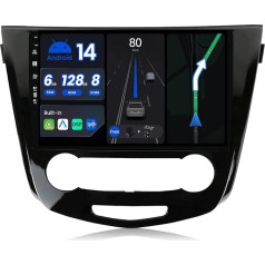 BXLIYER -[6G+128G] Android 14 IPS 10,1 collu autoradio priekš Nissan Qashqai J11 X-Trail Rouge (2014-2018) - Iebūvēts Carplay/Android Car - Kamera + Mic - 2 DIN - DAB Fast-Boot vadība no stūres rata