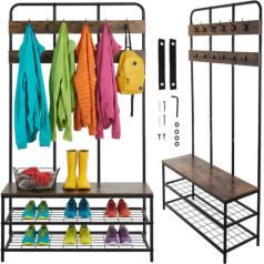 Pastāvīgais grāmatu plaukts ar pakaramo 182cm 27036