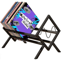 Gemsaya Vinila plašu uzglabāšanas skapis, metāla ierakstu statīvs, ģeometriskā dizaina ierakstu CD statīvs, DVD ierakstu statīva plaukts, 80-100 LP plašu organizators, displeja statīvs