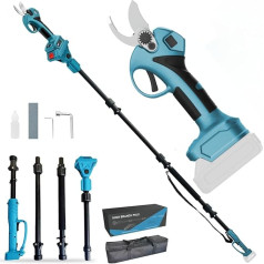 Elektriskās zaru grieznes 30 mm, 2-in-1 elektriskās zaru grieznes, teleskopiskās, saderīgas ar Makita akumulatoriem, akumulatora grieznes, maksimālais darbības rādiuss līdz 4,5 m, zaru grieznes bezvadu grieznes