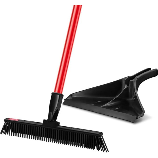Tyroler Bright Tools japāņu slota | 30 cm galva | 140 cm nerūsējošais rokturis | savienojums | putekļu savākšanas sistēma | ideāli piemērota matiem (melns komplekts)