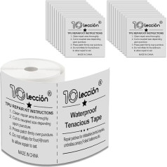 TPU baseina plāksteru remonta komplekts pneimatiskajam matracim, peldbaseinam, peldbaseinam, bonas mājai, teltij, nojumei, baseina pludiņiem, cauruļu pneimatiskajai gultai un piepūšamajai rotaļlietai (7,6 cm x 4,6 m)