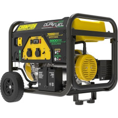 Champion Power Equipment CPG7500E2-DF-EU Benzīna + gāzes ģenerators (7000 Watt, ģenerators ar elektrisko starteri un tērauda cauruļu rāmi, 74 dB(A), kempingiem un āra apstākļiem