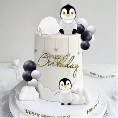 JeVenis Frozen Penguin Birthday Decoration Penguin Birthday Cake Topper Penguin Party Favors Penguin Birthday Party Supplies