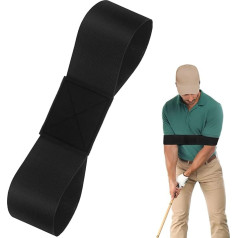 Lunhoo Golf Swing Training Aid Golfa apmācības atbalsts Golfa apmācības atbalsts Swing korekcijas aproce iesācējiem Vīrieši Sievietes (melna)