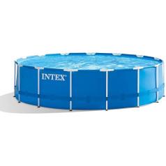 Intex metāla rāmja baseina komplekts - uzstādāms baseins - diametrs 457 x 122 cm - komplektā ir piederumi