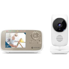 Motorola Nursery VM 483 - Bērnu monitori ar kameru - VM483 2,8 collu vecāku bloks - Infrasarkanais starojums - Digitālā tālummaiņa - Atgriezeniskā zvana funkcija - Video bērnu monitori