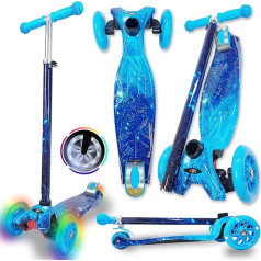 WeLLIFE skrejritenis RGX, skrejritenis bērniem no 3 līdz 12 gadiem, bērnu skrejritenis ar 3 gaismas LED riteņiem, skrejritenis meitenēm ar regulējamu rokturi augstumā