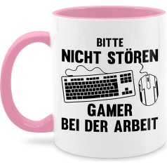Krūzīte 325 ml - Paziņojums - Lūdzu, netraucējiet Gamer darbā - 325 ml - Rozā - Gamers Krūzīte Kafijas tasītes Saidījumi Paziņojumi Paziņojumi Gamer Cup Game Statement Krūzīte Happy New Year I Game
