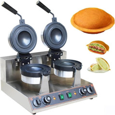 Elektrisch Hamburgerpresse Burger-Maschine, kommerzieller elektrischer Maker, elektrischer Sandwich-Innengrill mit antihaftbeschichteter Pfanne, Presse, unabhängige Temperaturregelung, öffne