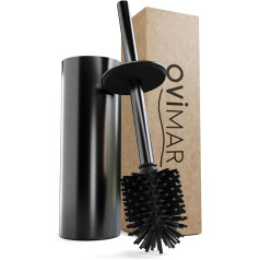 ovimar Loftet tualetes birste, silikona tualetes birste, metālkrāsas, nerūsējošais tērauds ar vāku, brīvi stāvoša vannas istabai un viesu tualetei, tualetes birste ar maināmu birstes galvu, stilīgs dizains